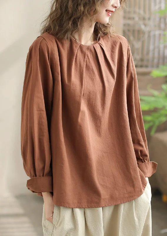 Women Spring Cotton Loose Casual Blouse