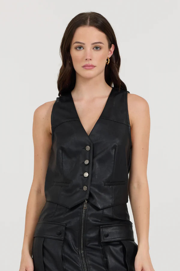 Vegan Leather Vest