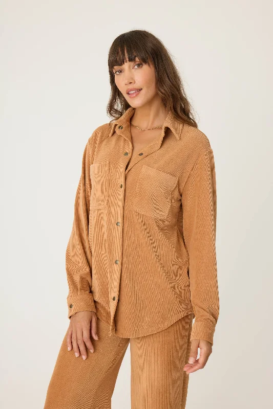 Cozy Corduroy Button Down Top