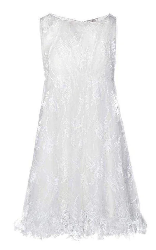 White Cotton Blend Lace Dress