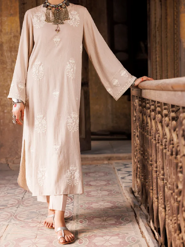 Beige Cotton Dobby Tunic - AWP-LK-706