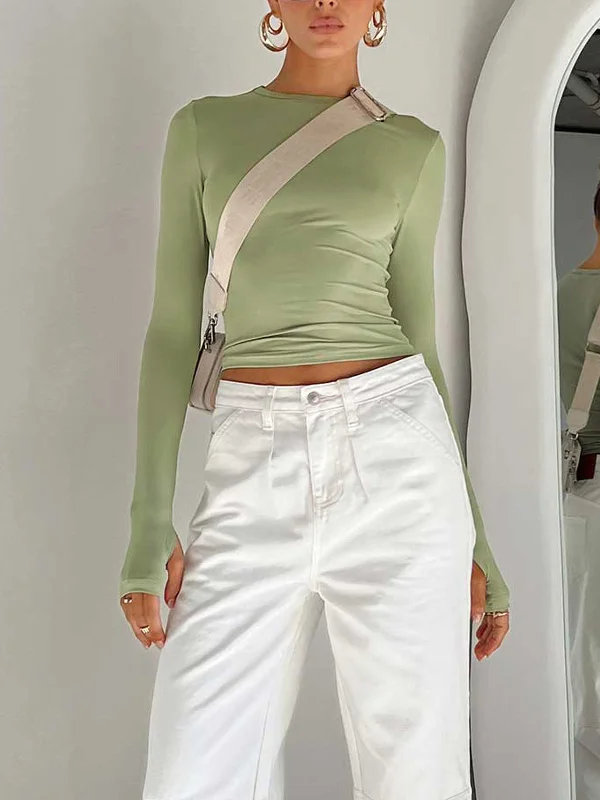 TastyHottie - Utility Long Sleeve Crop Top