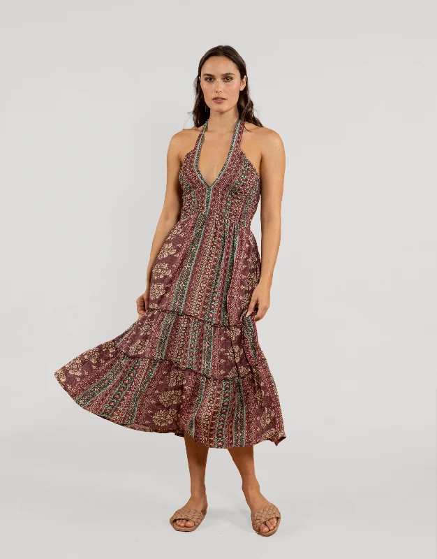 Nuha Halter Midi Dress