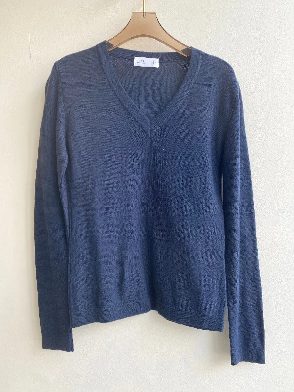 Navy V-Neck Sweater