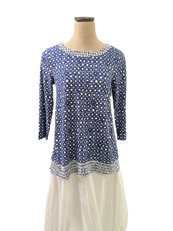 Habitat Spring/Summer Sale, 55325 Pleat Back Dot Tunic, Navy 50% Off Regular Price