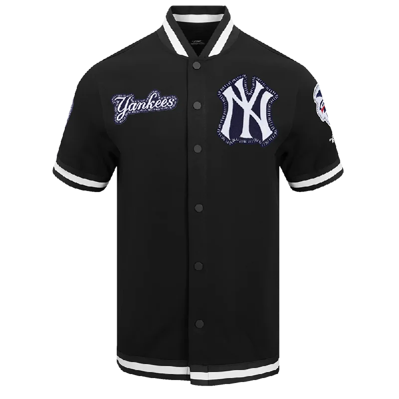 MLB NEW YORK YANKEES DIY PICK STITCH MEN'S DK SS JACKET (BLACK)