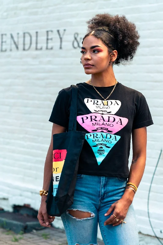 Prada crop tee shirt