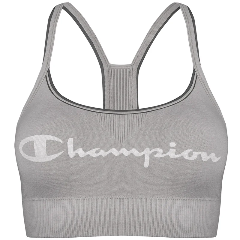 Seamless Crop Top Sweatshirt Bra Light Grey Heather - Champion