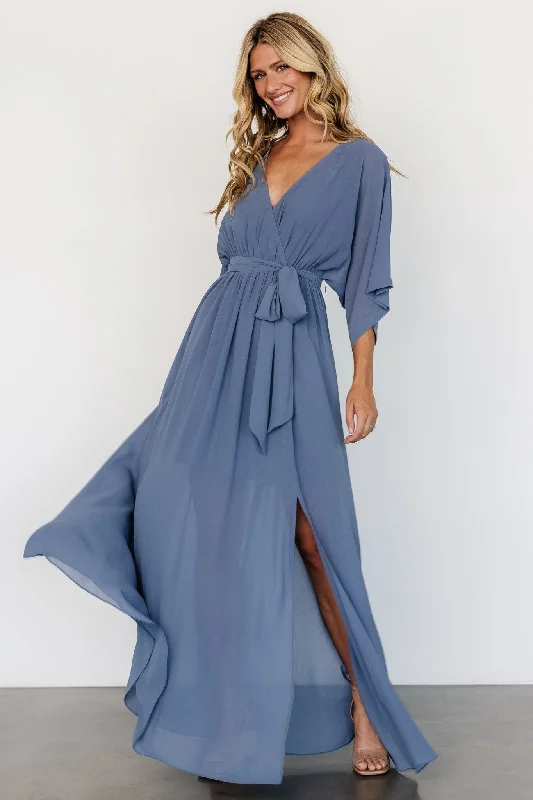 Kia Kimono Maxi Dress | Whisper Blue