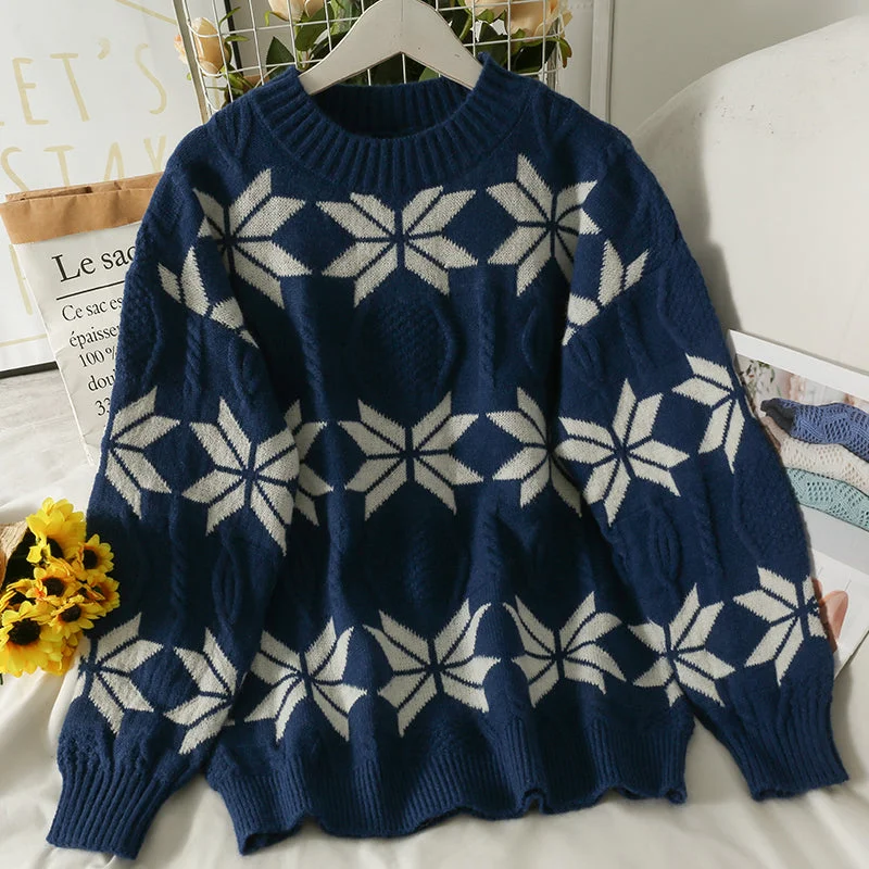 Cute round neck long sleeve sweater  1482