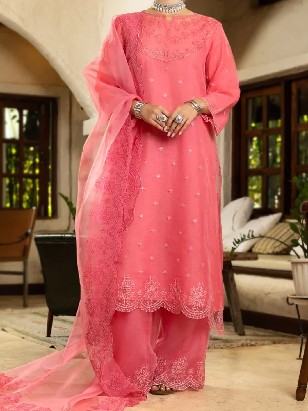 Pink Organza Tunic - ALCR-LK-1082