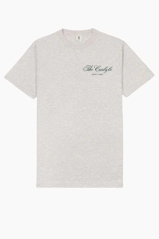 Sporty & Rich The Carlyle Souvenir T-Shirt - Heather Grey/ Forest