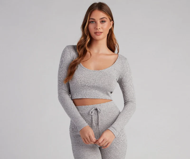 Lazy Daze Scoop Neck Pajama Top