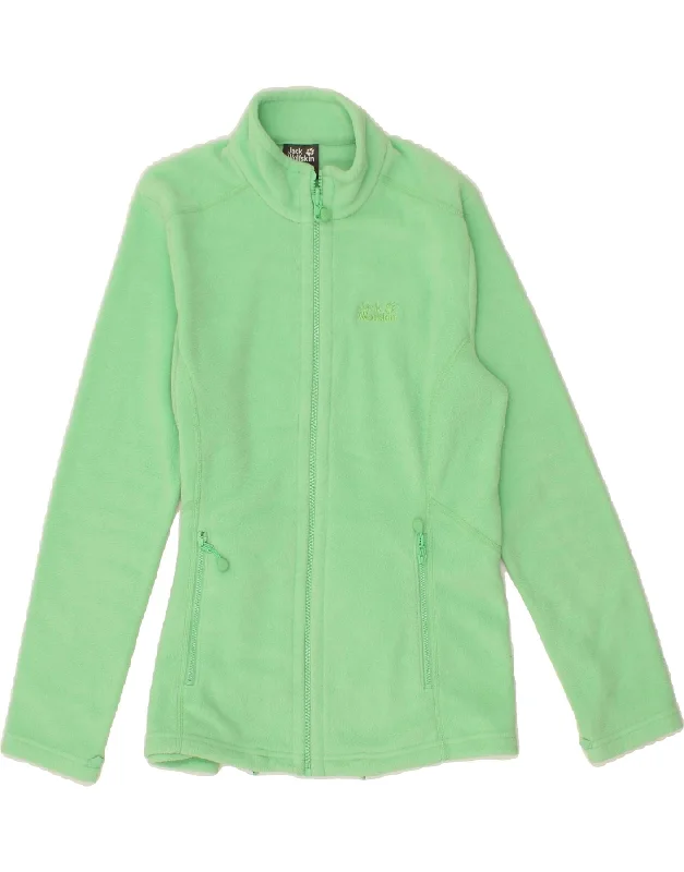 JACK WOLFSKIN Womens Fleece Jacket UK 12 Medium Green Polyester