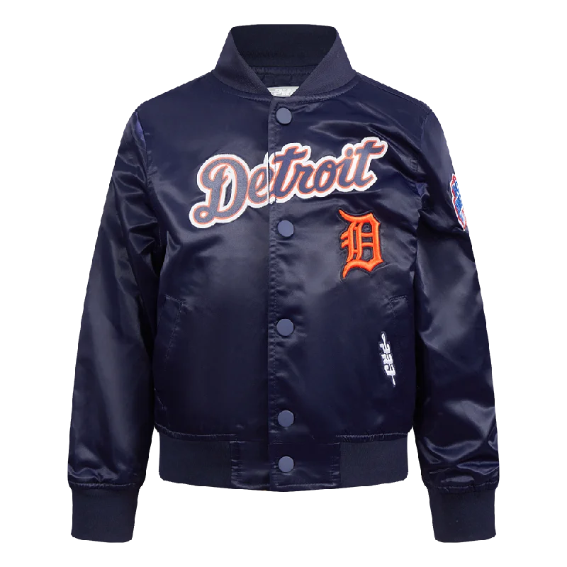 DETROIT TIGERS CLASSIC TODDLER BOYS SATIN JACKET (MIDNIGHT NAVY)