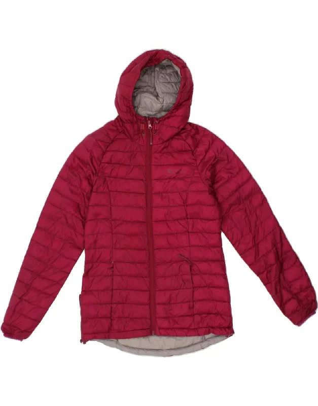 MOUNTAIN WAREHOUSE Womens Hooded Padded Jacket UK 12 Medium  Burgundy