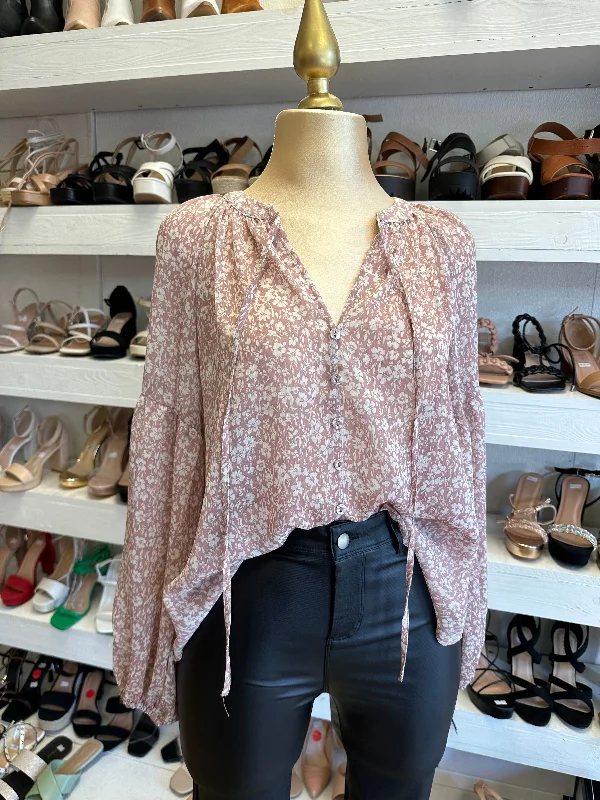 Rose Floral Boho Blouse