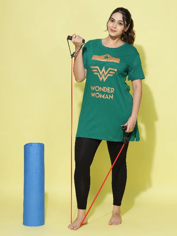 Green Cotton Long T-Shirt for Women Perfect for Every Occasion