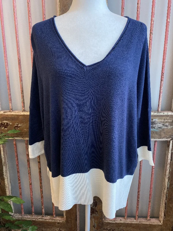 Way Up Women's V-Neck 3/4 Sleeve Sweater