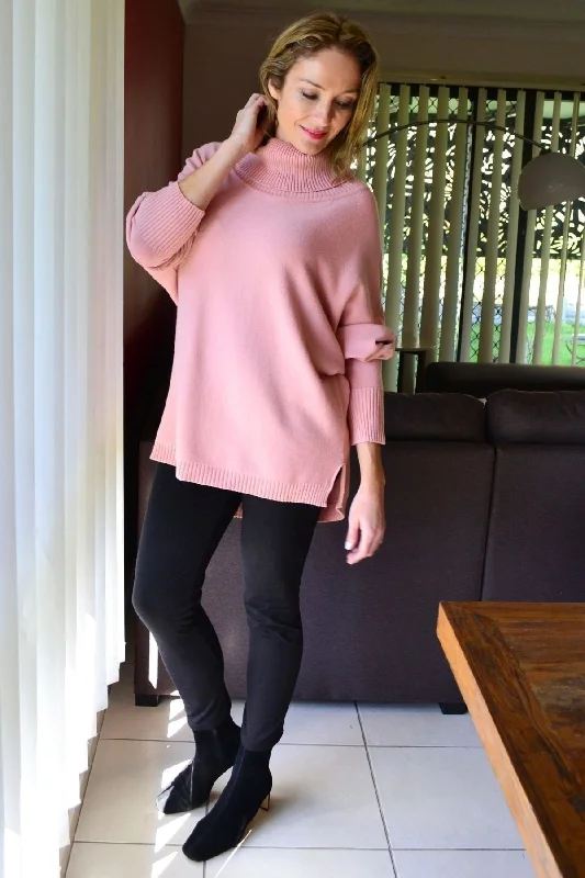 Blush Pink Snuggle up Tunic Jumper