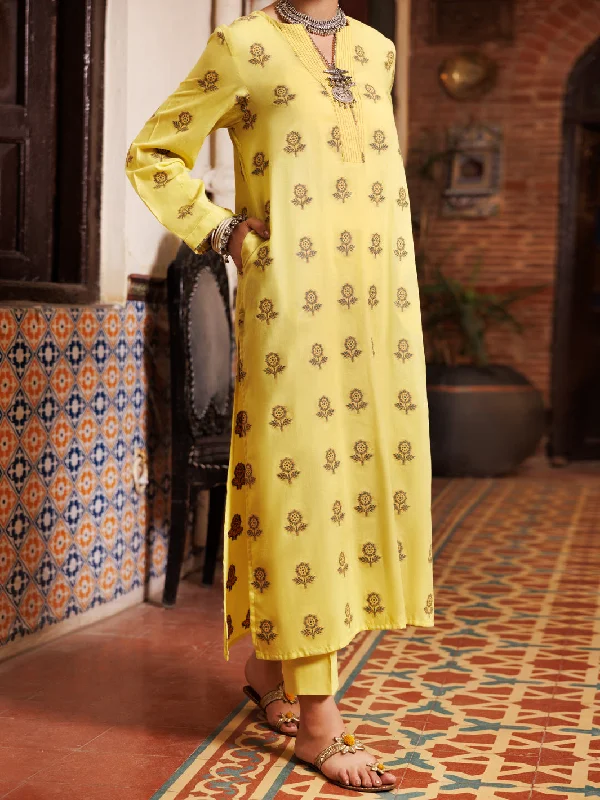 Yellow Yarn Dyed Tunic - AL-LK-973