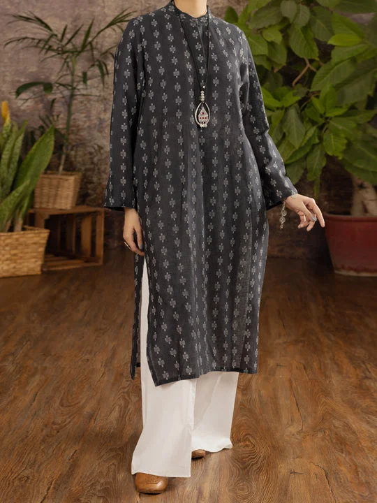 Black Linen Tunic - ALCR-LK-1106