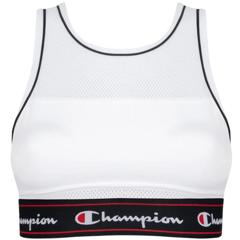 Tank Fashion Activewear Crop Top Bra White - Champion