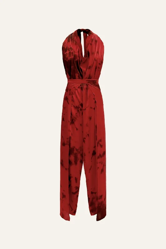 Stellar Multiway Jumpsuit & Wrap Pants in Red Sea