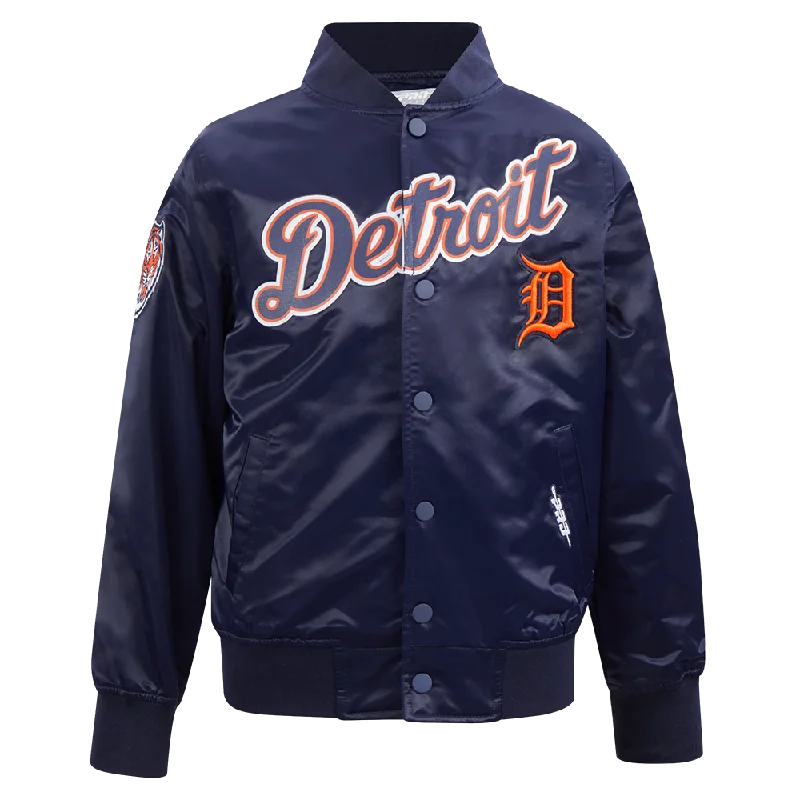 DETROIT TIGERS CLASSIC LITTLE BOYS SATIN JACKET (MIDNIGHT NAVY)