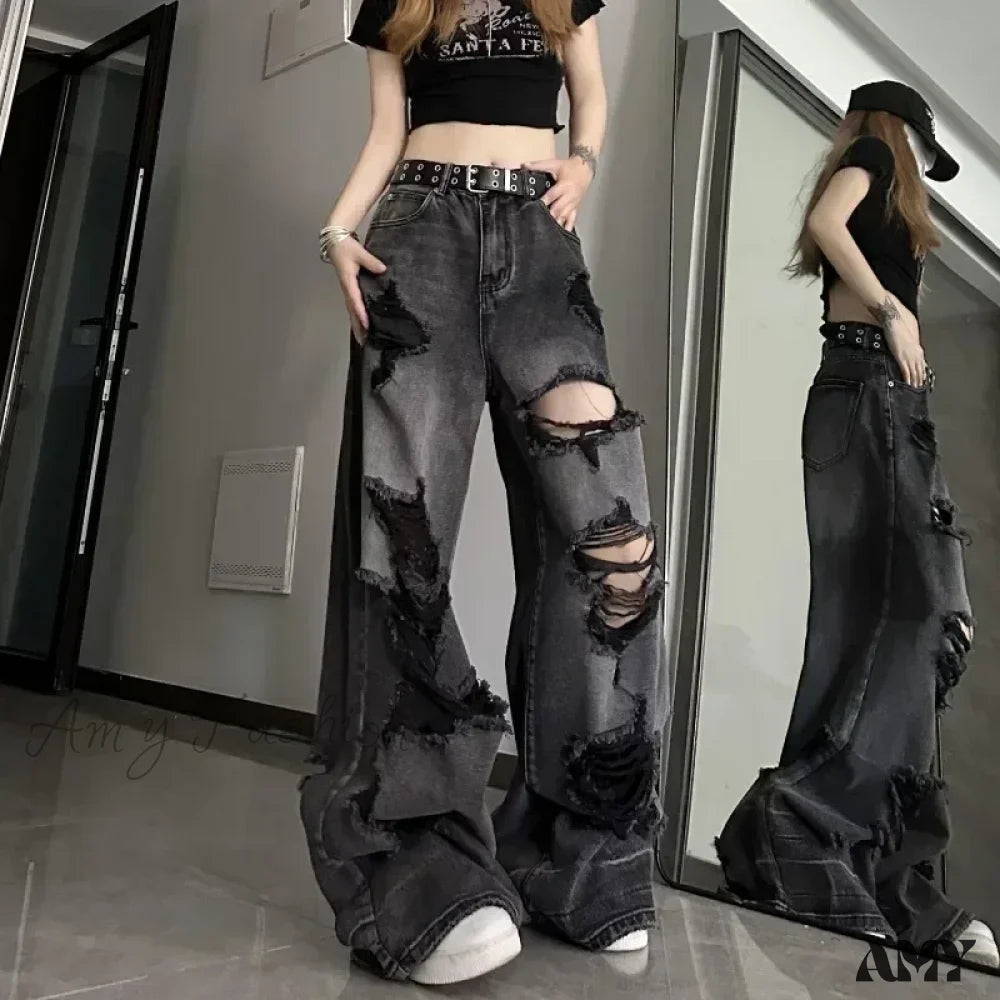 Y2K Pants Halloween Ripped