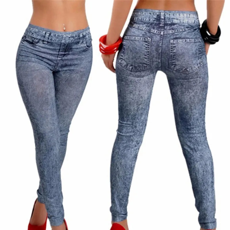 Denim leggings