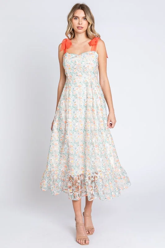 Lovelo by Gee Gee Floral Embroidered Midi Dress